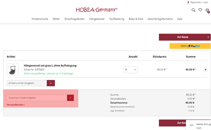 wie ist ein Hobea-Germany Gutscheincode einzulösen