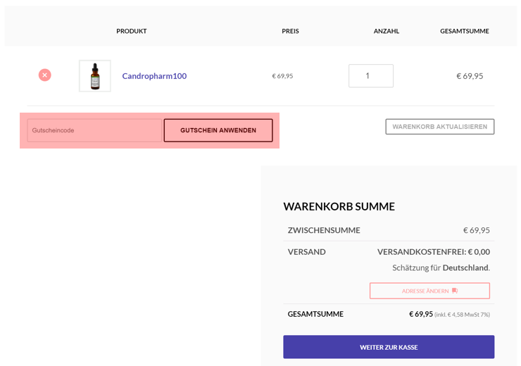wo ist ein Candropharm Gutscheincode einzulösen