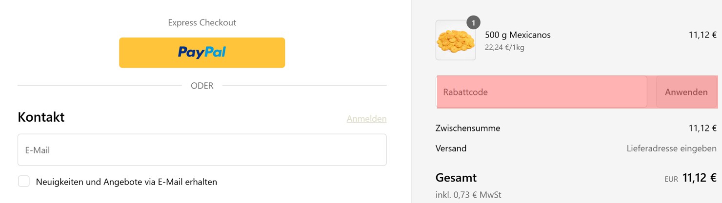 wie ist ein Burghardt Delicious Gutscheincode einzulösen