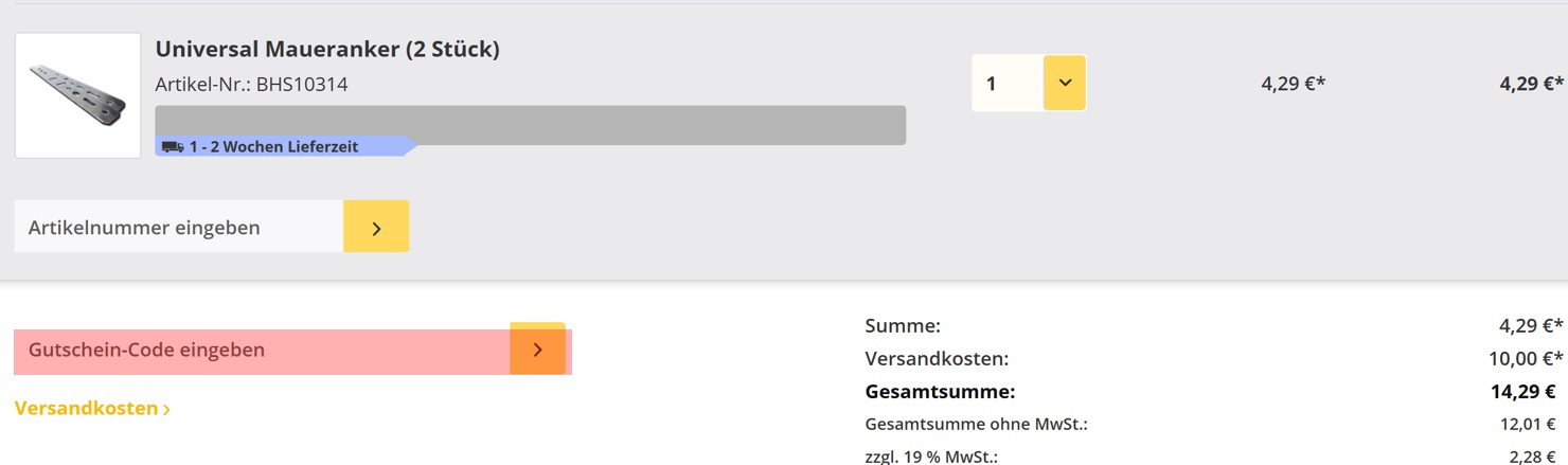 wie ist ein Doppeltürenland Gutscheincode einzulösen