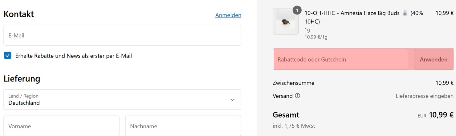 wie ist ein East Smoke Gutscheincode einzulösen