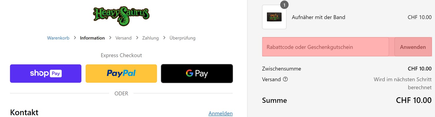 wie ist ein HeavySaurus Gutscheincode einzulösen