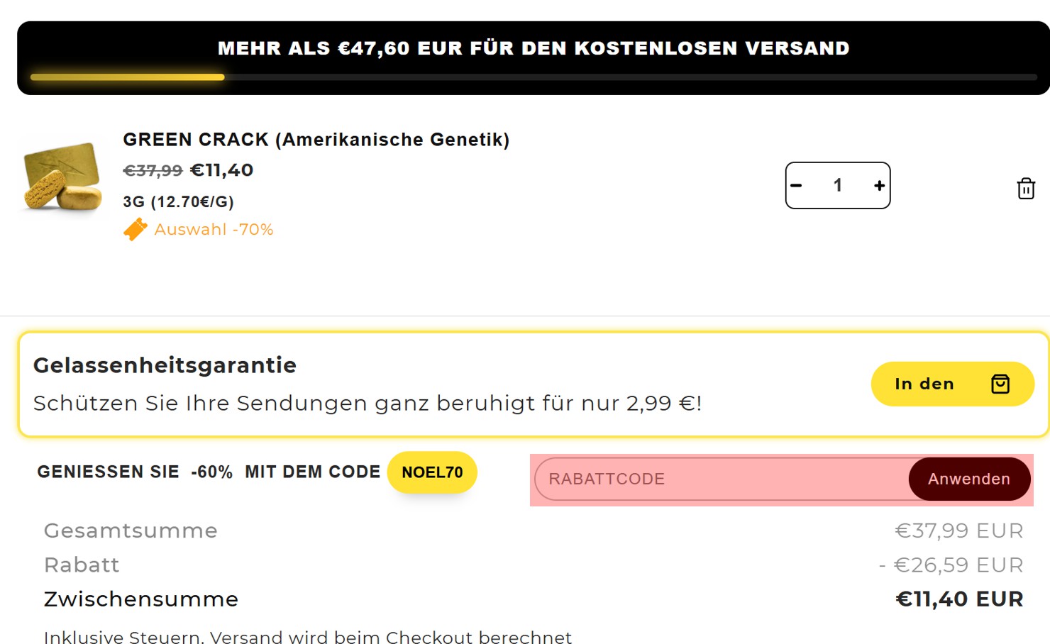 wie ist ein Stormrock CBD Gutscheincode einzulösen