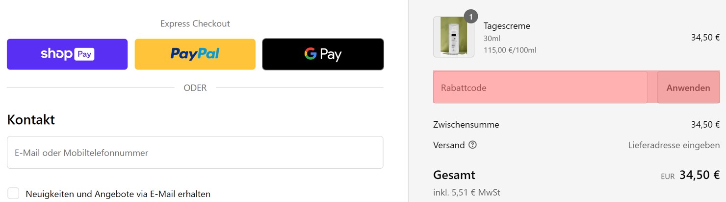 wie ist ein Symbio Cosmetics Gutscheincode einzulösen